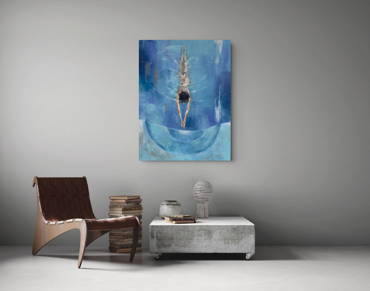 Blue swimming