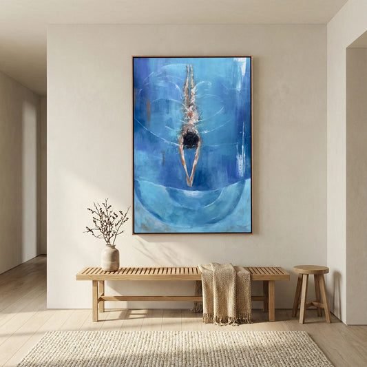 Blue swimming