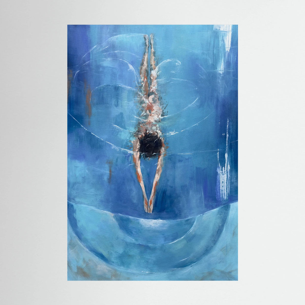 Blue swimming