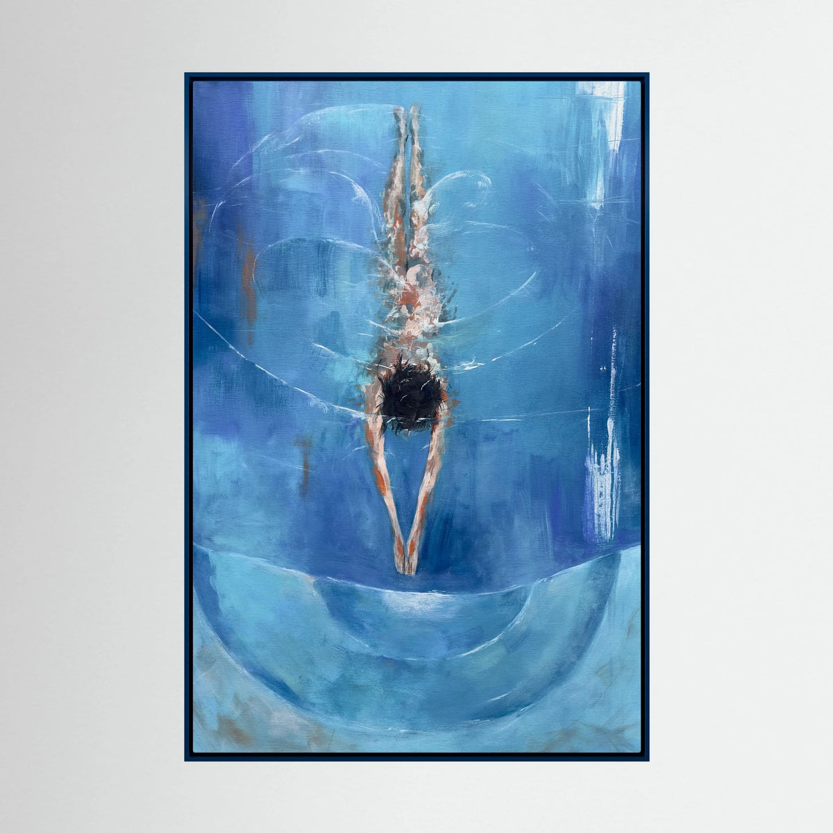 Blue swimming