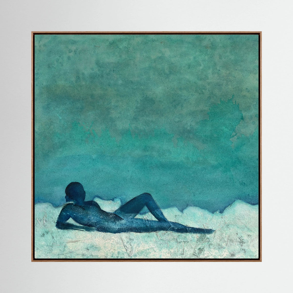 Blue lady on the beach